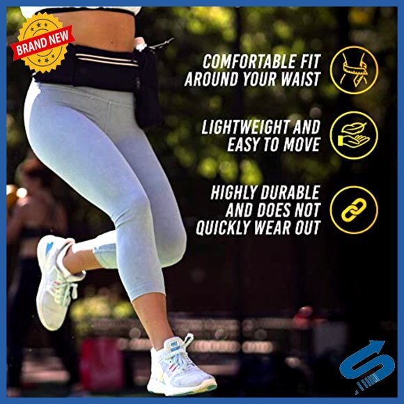 Running Belt with Water Bottle Holder, Adjustable Waist Pack for Jogging Hiking main image 6